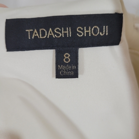 Tadashi Shoji White & Black Lace Trumpet Dress - Picture 6 of 8